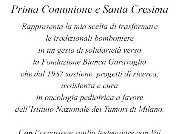 Pergamena Prima Comunione / Santa Cresima