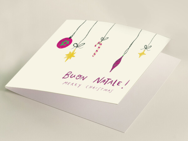 Biglietti augurali non personalizzati - addobbi di Natale