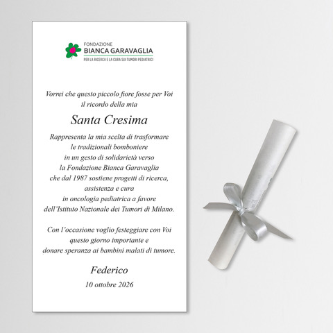 Pergamena Prima Comunione / Santa Cresima