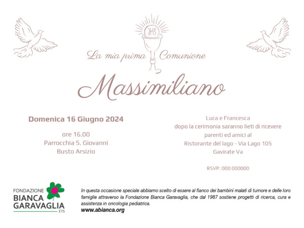 Partecipazioni Prima Comunione