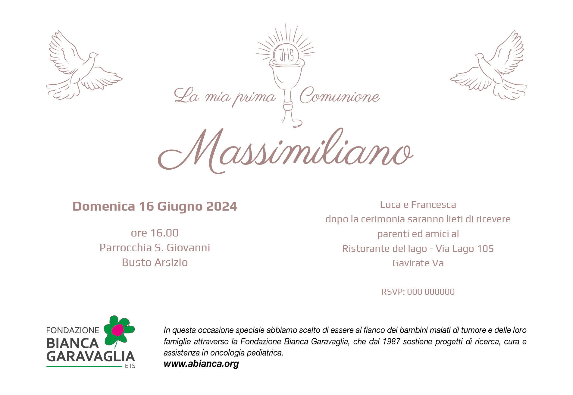 Partecipazioni Prima Comunione