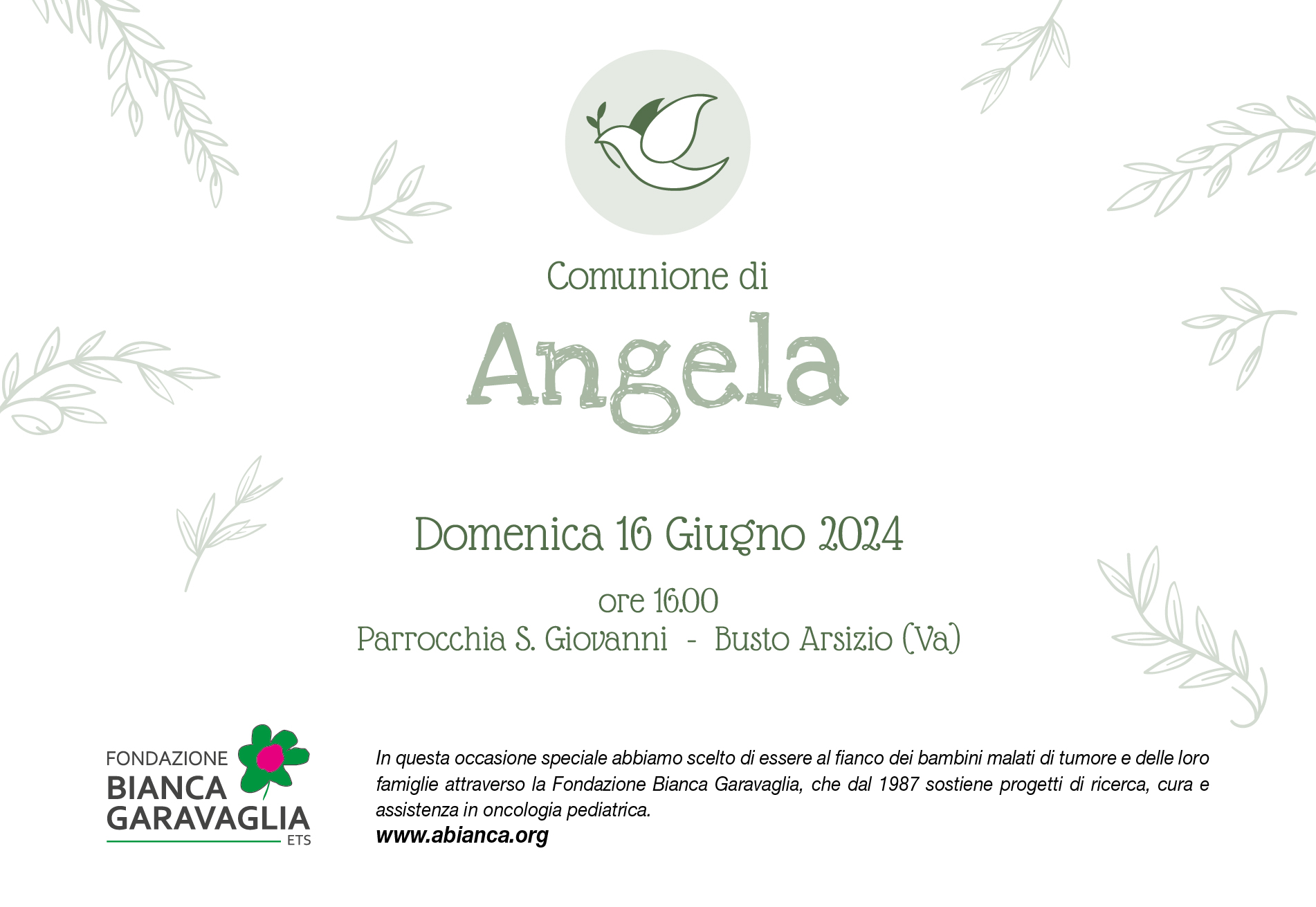 Partecipazioni Prima Comunione