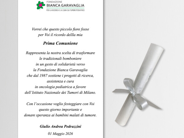 Pergamena Prima Comunione / Santa Cresima